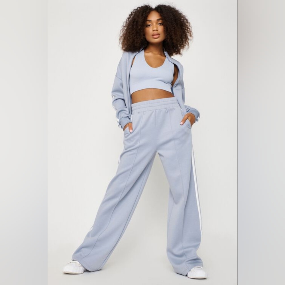 Garage Side-Stripe Wide Leg Pants